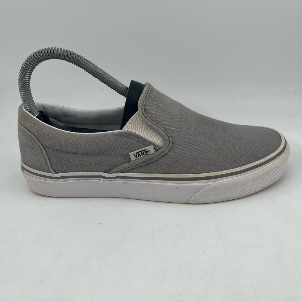 Van’s Unisex Adult Grey Slip-On Canvas Shoes - Size 7.5 Women’s | 6 Men’s